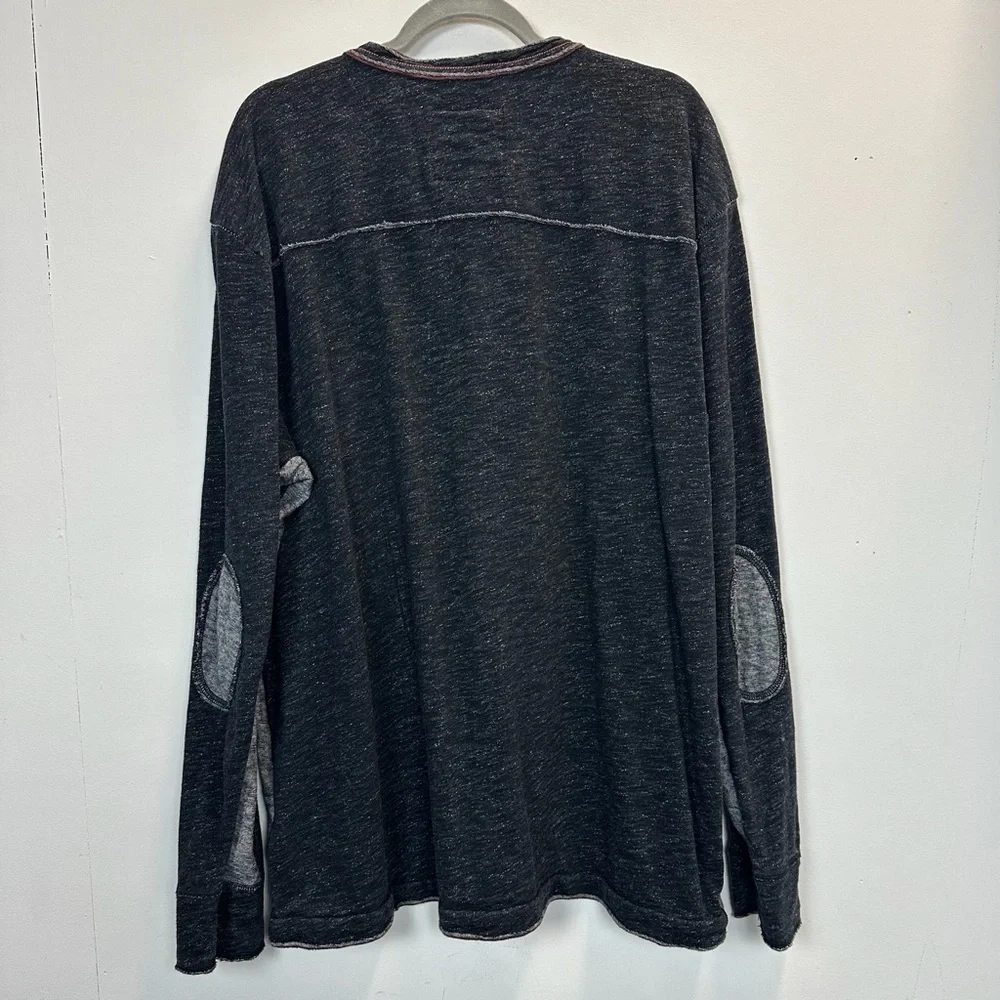 32 Bar Blues The Shake Slub Henley Grey XXL - Picture 3 of 11